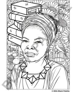 Maya Angelou Inspired Coloring Page - Wings of Words